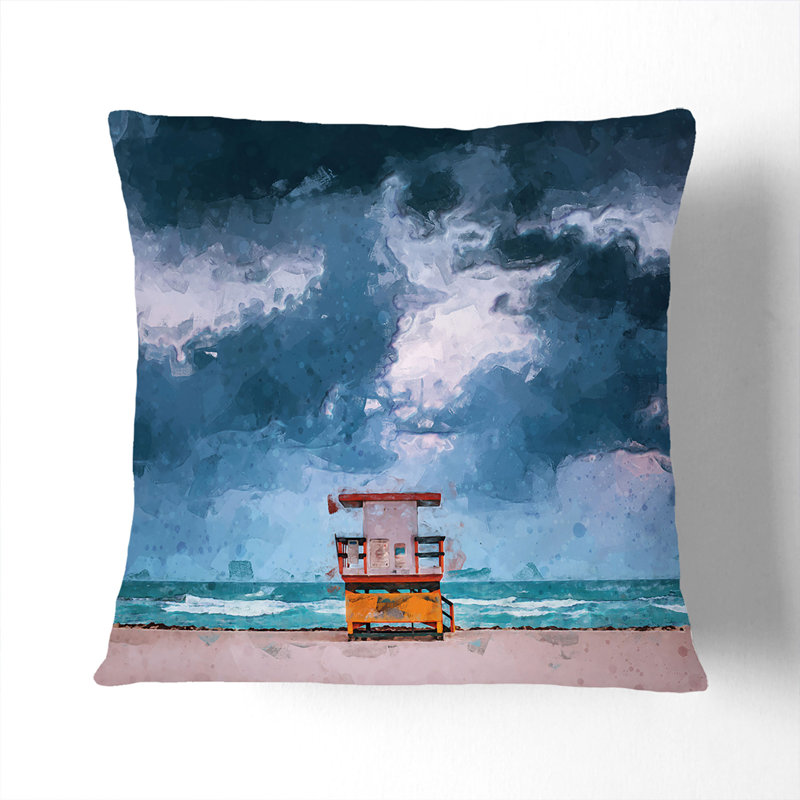 Square Throw Cushion, Stone, 40cm H x 40cm W x 15cm D