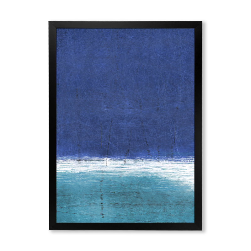 Art moderne gris et bleu II 2FDP47762, H 36 po x l 24 po x P 1 po, Noir