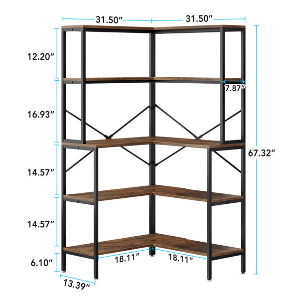 17 Stories Corner Bookcase & Reviews | Wayfair