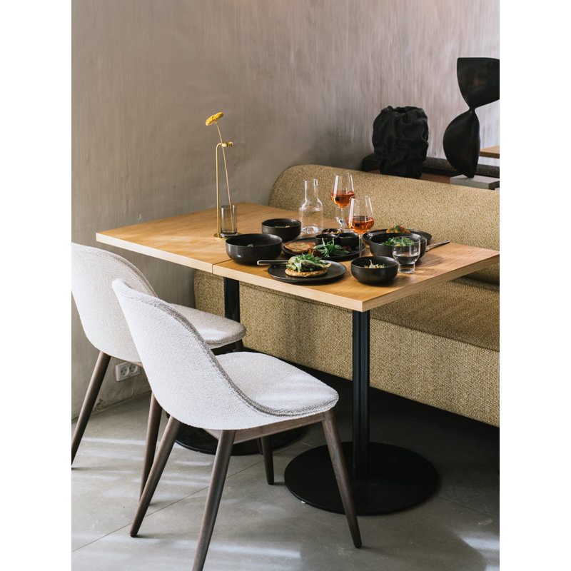 Harbour Dining Chair, Bouclé 02 Acrylic, Black Oak