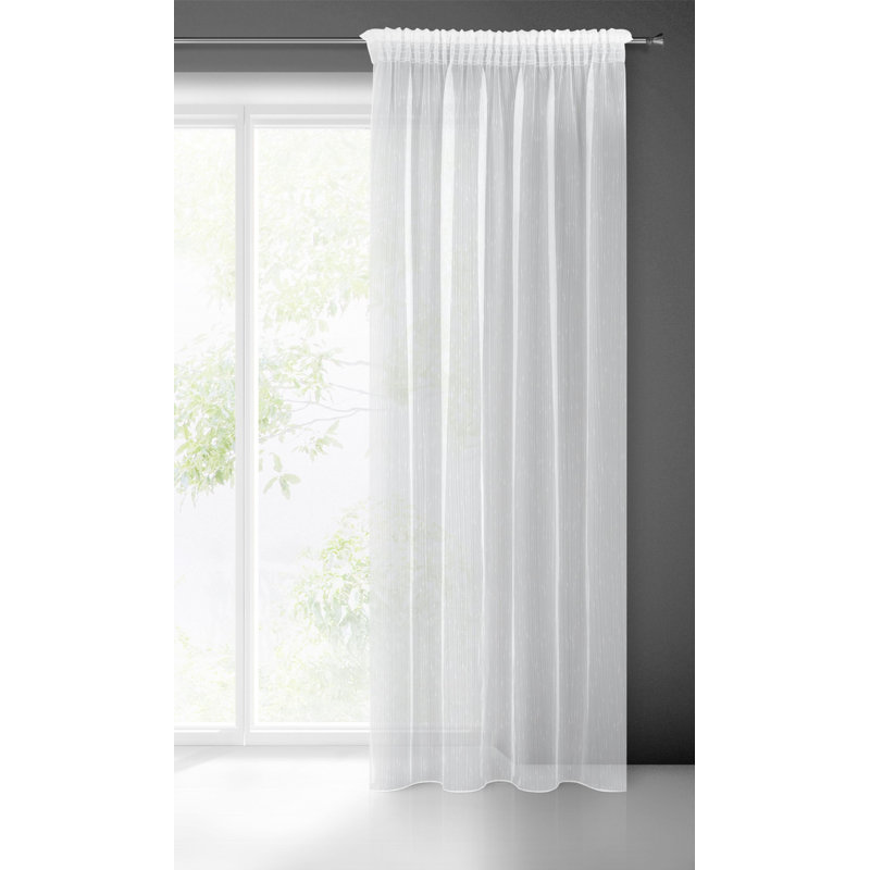 Kathlyne Sheer Curtain Single Panel, 270cm H x 140cm W