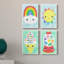 Rainbow Colors - Ensemble de 4 peintures sur toile tendue-1911382351