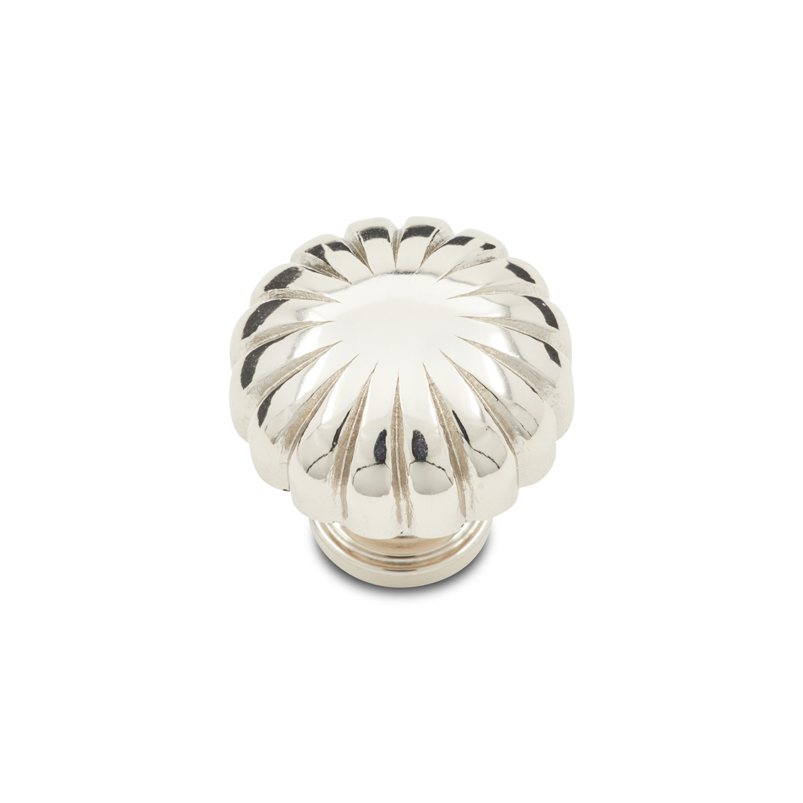 Smooth Melon Mushroom Knob CK Series, Polished Nickel