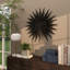 Décoration murale noire en métal à grandes couches 3D Sunburst-1063805626