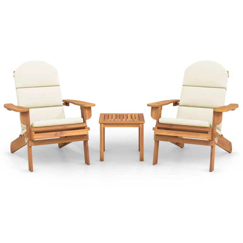 Ensemble de chaises Adirondack pour l'extérieur Reiff, Brun / blanc