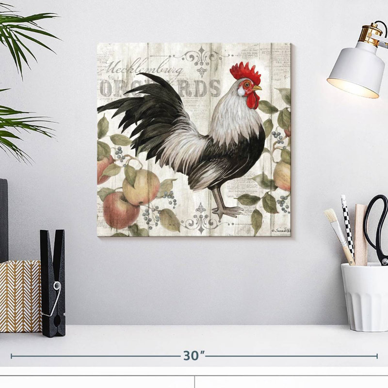 Crowle Orchard Rooster, 16" H x 16" W