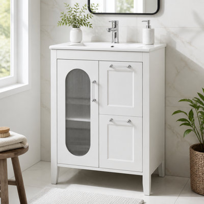Meuble-lavabo 24 po avec lavabo et rangement élégant