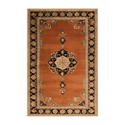 Machine Washable French Brown Area Rug