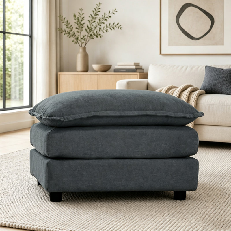 Repose-pieds en chenille, Grey