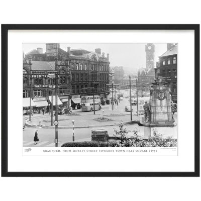 Bradford, From Morley Street Towards Town Hall Square C1955 - Single Picture Frame Print