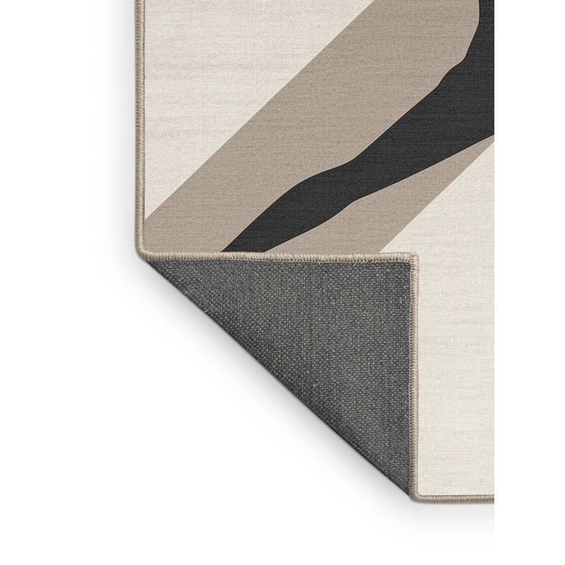 Tapis beige moelleux doux et moelleux Enger Yoga Warrior Pose, 4 x 2