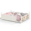 Coffre-fort pour grand lit avec rangement, panneau de lit en bois aggloméré moderne Montessori