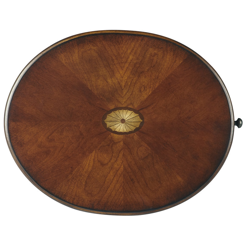Arielle Round 12.5"W Side Table, Chestnut Burl