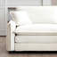 Velours côtelé surdimensionné beige avec repose-pieds: sièges confortables pour la détente: design moderne, maison élégante
