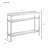 Contemporary Gold 42" 3-Tier Glass Console Table for Stylish Storage-159660894
