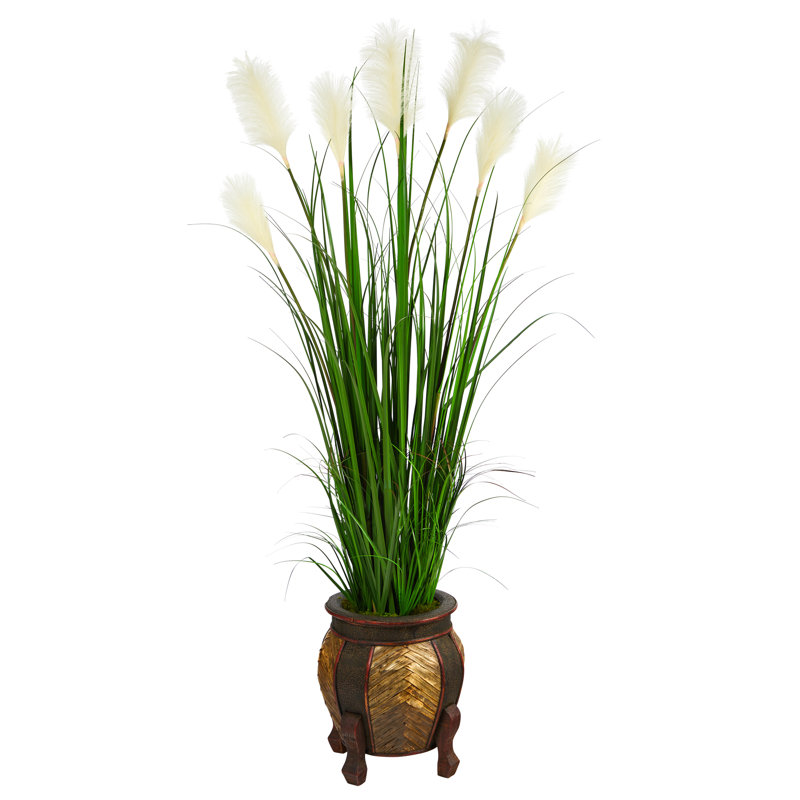 Herbe artificielle 63 po en pot