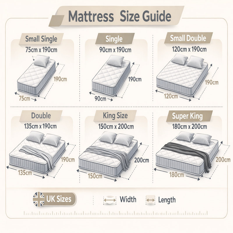 Cool Blue Sareer Furniture Pocket Sprung 800 Mattress, Single (3')