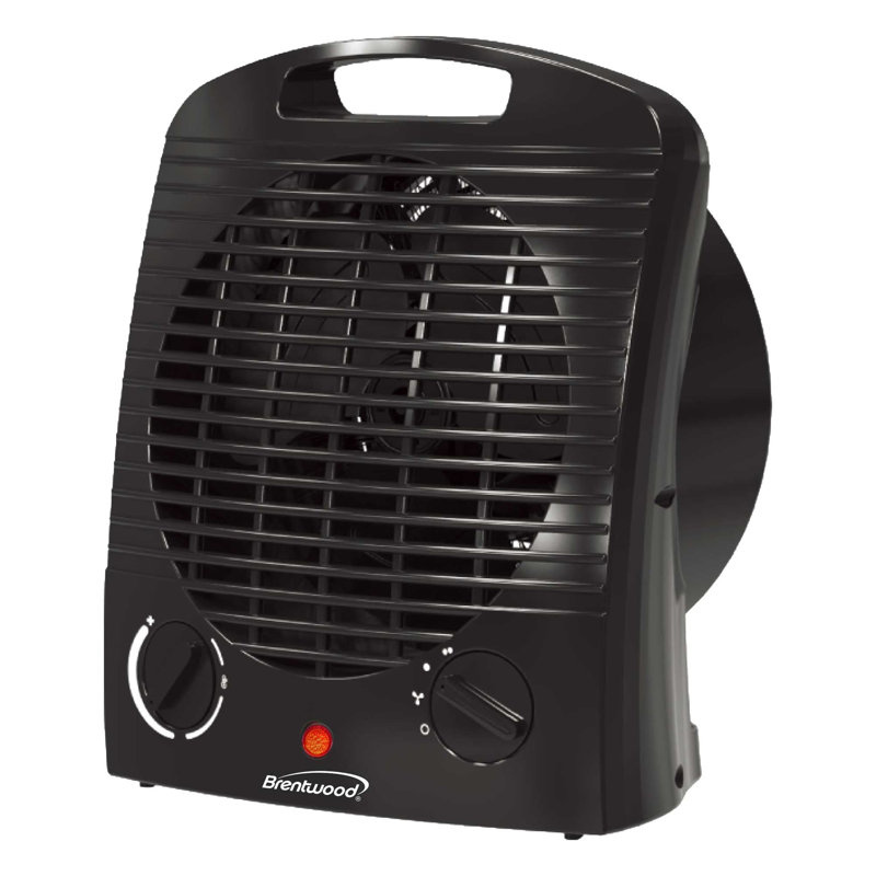 Chaufferette électrique portative et ventilateur Brentwood 1500 watts en noir