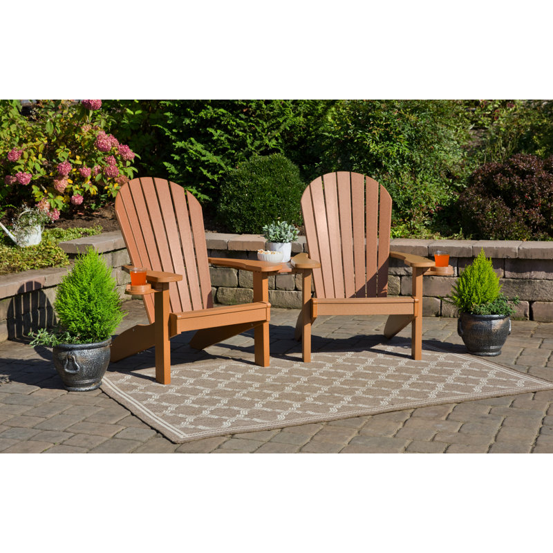 Aatikah Outdoor Adirondack Set, Cedar