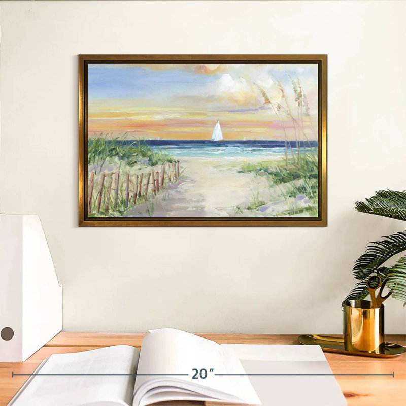 Mettez les voiles II, Cadre flottant doré, 13 po x 9 po