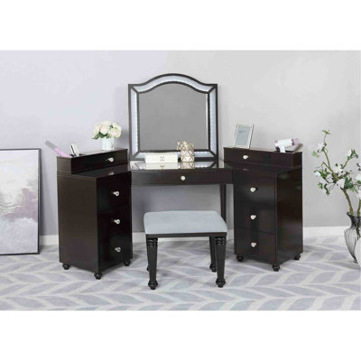 Ensemble de meuble-lavabo 1 pièce avec tabourets Glam Style