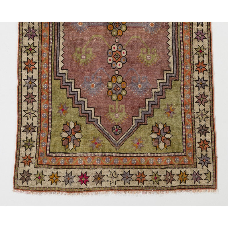 Tapis turc vintage rétro Dazkiri Village, tapis oriental unique en son genre