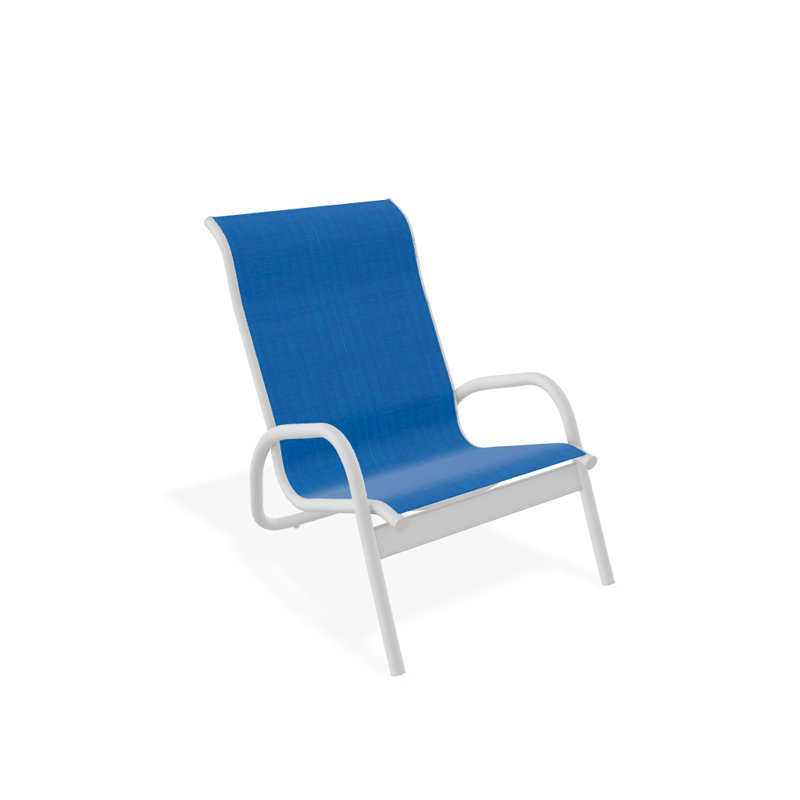 Gardenella Patio Chair, Pacific Blue, White