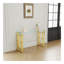 Console en verre d'acier inoxydable, table d'appoint Meal Golden-1409016401