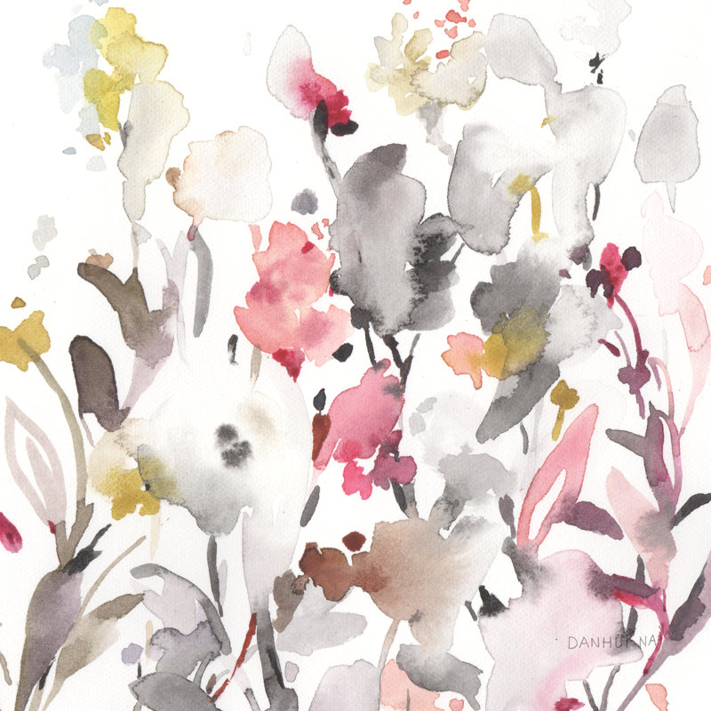 Breezy Florals I by Danhui Nai - Painting, 122cm H x 122cm W, Wrapped Canvas