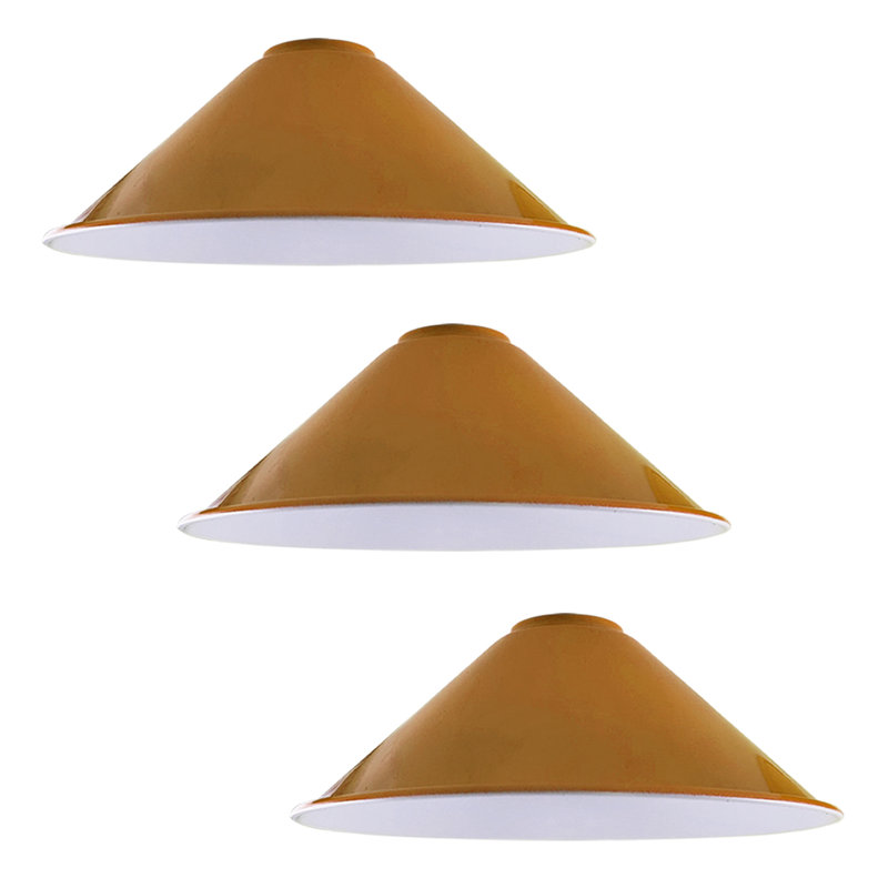 Veltri 10cm H Metal Cone Shape Pendant Shade ( Uno ), Yellow