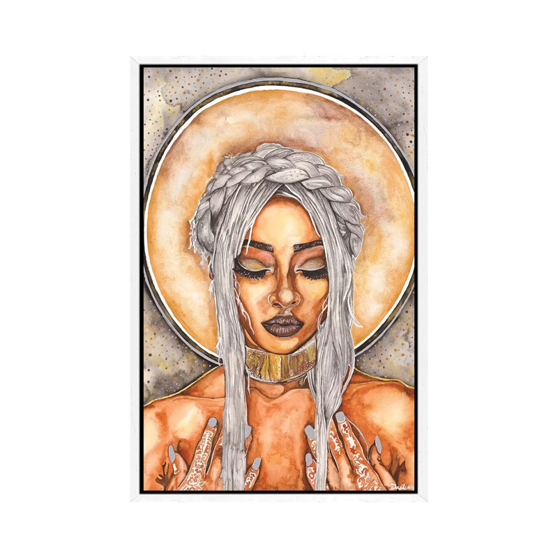 Serenity - Painting on Canvas, White Framed, 66.04cm H x 45.72cm W x 3.81cm D