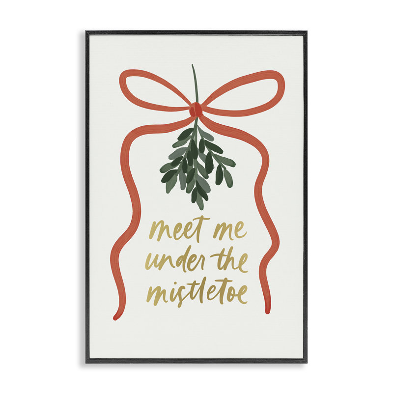 «Under Mistletoe Christmas», art de la giclée encadrée par Amanda Houston, Giclée encadrée noir minuit, H 30 po x l 20 po