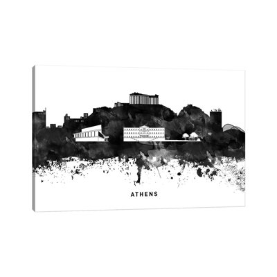 Athens Skyline 1 Piece Wrapped Canvas Painting