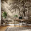 Papier peint amovible sépia Sun Rays Woodland Creek-1664118850-1664118879