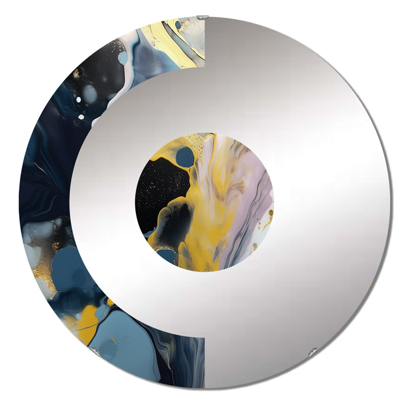 Adaleigh - Miroir mural demi-cercle, 23,6 po x 23,6 po