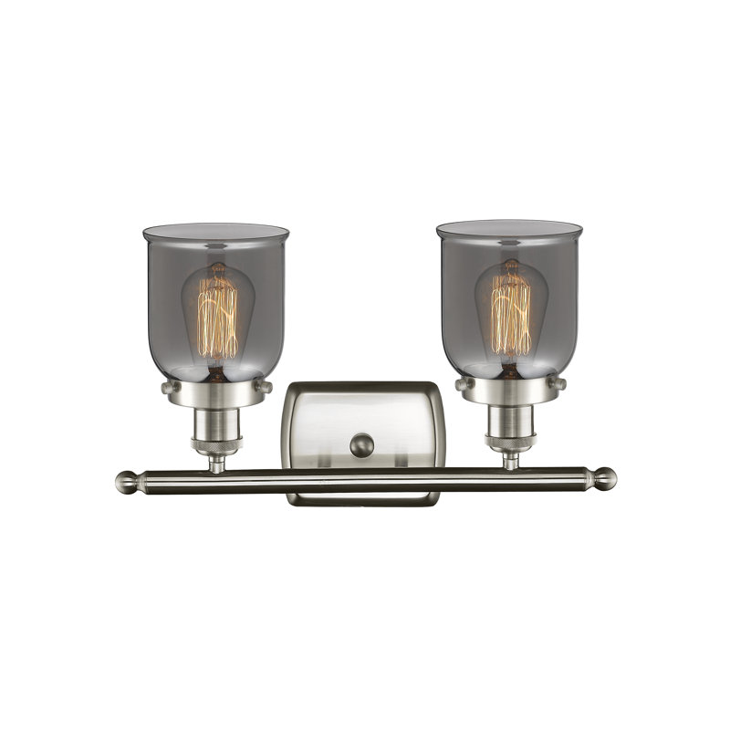 Éclairage pour meuble-lavabo 2 lumières Calton, DEL, Fumée, Chrome poli