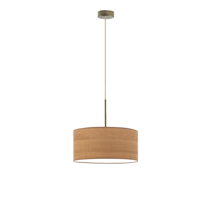 Brason 1 - Light Drum Pendant, Light Brown, Bronze