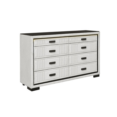 Commode blanche et noire Isaiah