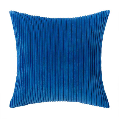 Corduroy Soft Stripes Cotton Blend Reversible Pillow Cover