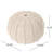 Modern Cotton Round Pouf, Beige
