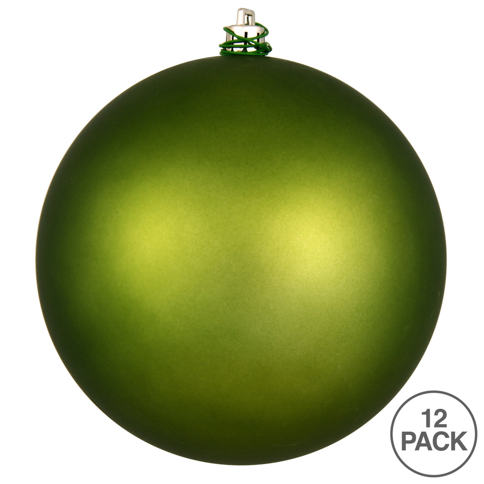 Holiday Décor Ball Ornament, 3" H x 3" W x 3" D, Matte Juniper Green