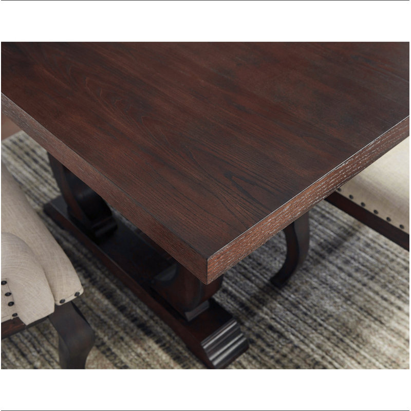 Fremont Antique Brown Trestle Rectangular Dining Table