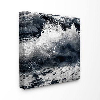 « blue ocean wave surface vieilli », impression