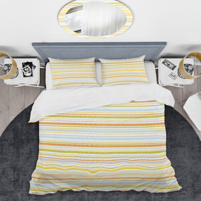 Ensemble de housse de couette en microfibre brun / vert 3 pièces