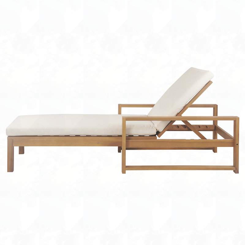 Chaises longues d'extérieur, Teck clair