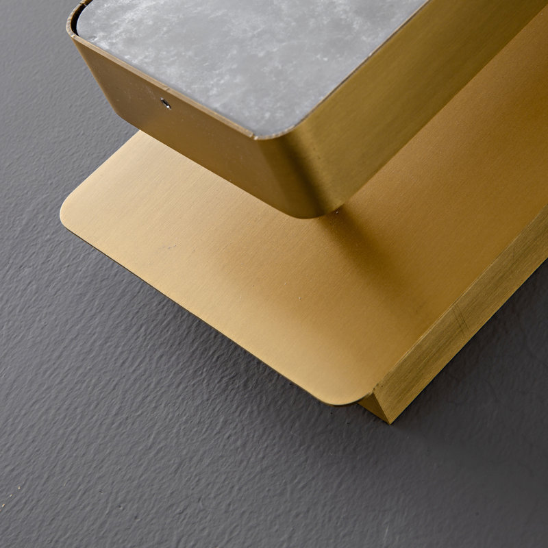 Mikinzie Modern  Bedroom Alabaster Wall Sconces (Set of 2), Brass