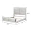 Arthik Silver Panel Bed With Tufted Headboard-1271644213
