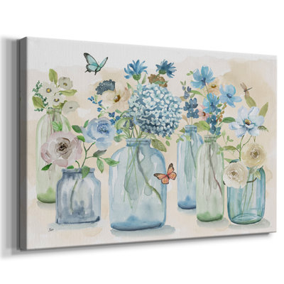 Blue Butterfly Garden -Gallery Wrapped Cavas