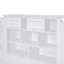 Lit plateforme simple avec armoire verticale tout-en-un et 4 tiroirs de chaque côté-393101196