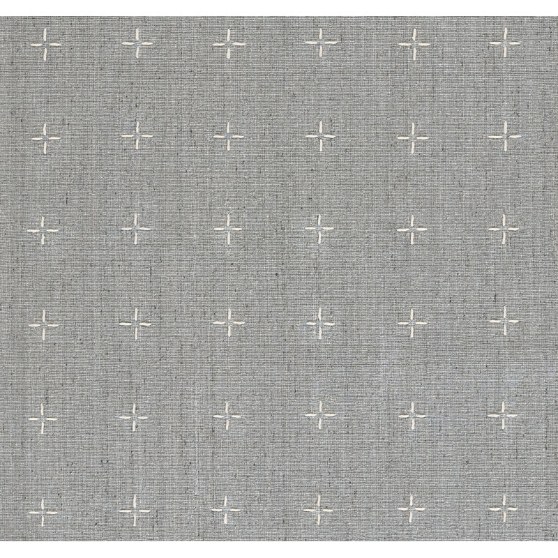 Momeni Oliver Geometric Wool and Polyester Hand Loomed Light Blue Area Rug, Runner 2'3" x 8'